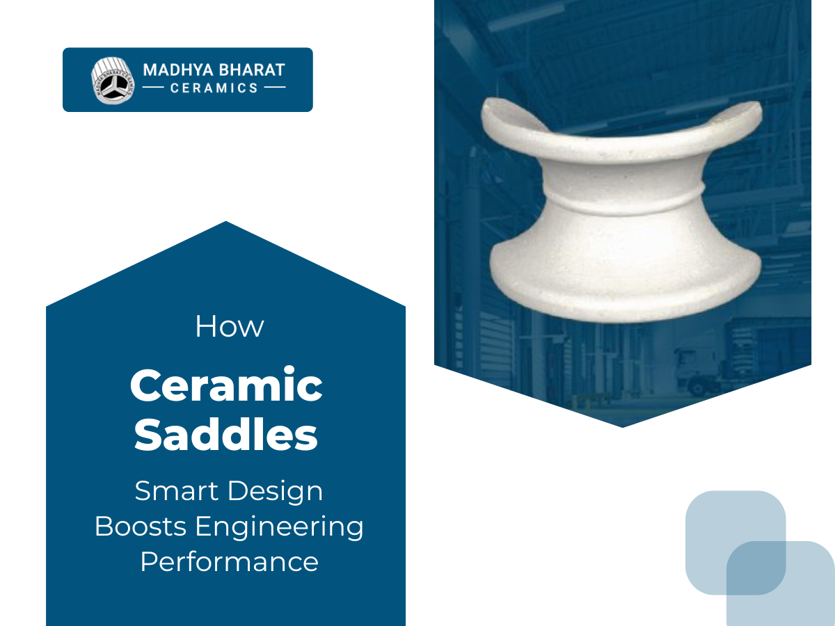 Ceramic saddles for superior heat and mass transfer efficiency by MBC Tower, offering high strength, low pressure drop, and long-term durability