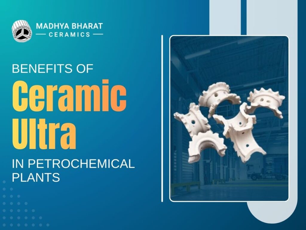 Ceramic Ultra tower packing used in petrochemical plants to improve mass transfer efficiency and high-temperature industrial processing