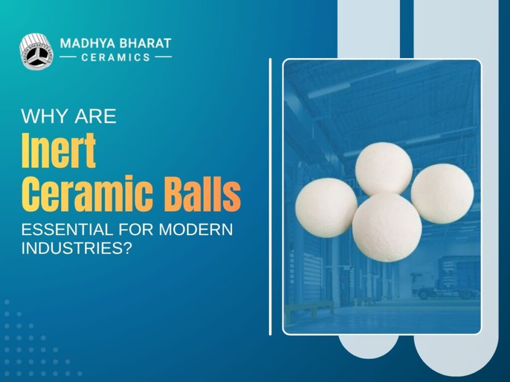 Inert ceramic balls used in industrial applications for catalyst support and high-temperature stability