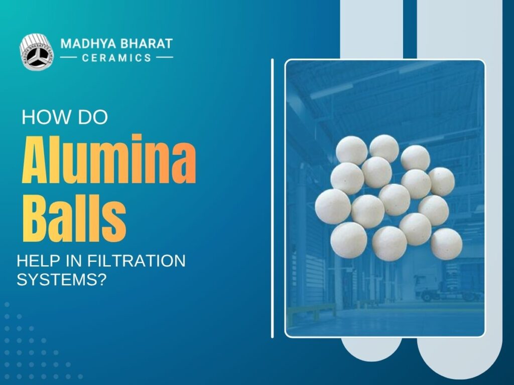Alumina balls used in industrial filtration systems for efficient purification and contaminant removal