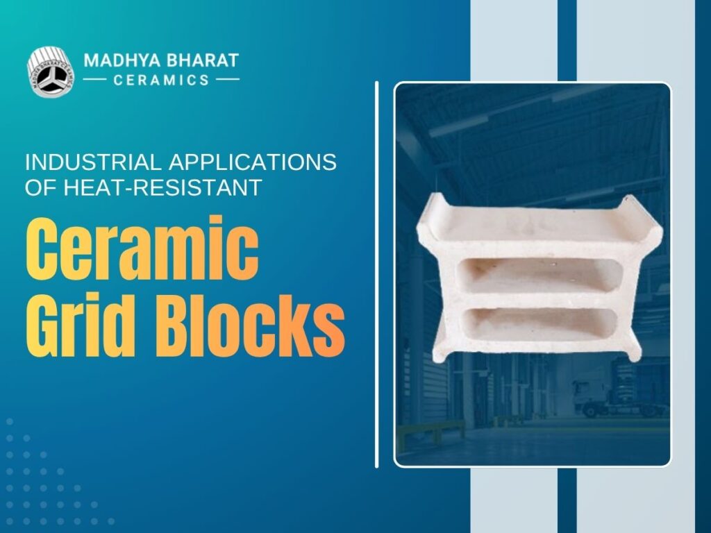 Heat resistant ceramic grid blocks used in industrial furnaces and tower support applications