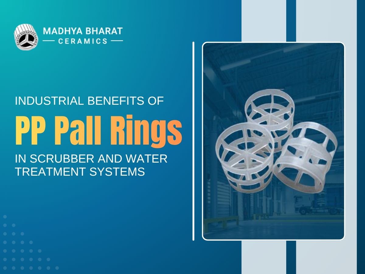 PP Pall Rings used in industrial scrubber and water treatment systems for efficient mass transfer and chemical processing